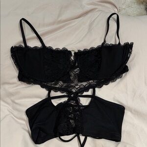 Chic Black Lace Bra too by Outcast